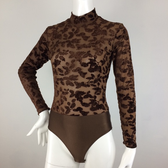 Brown sheer bodysuit Clearance